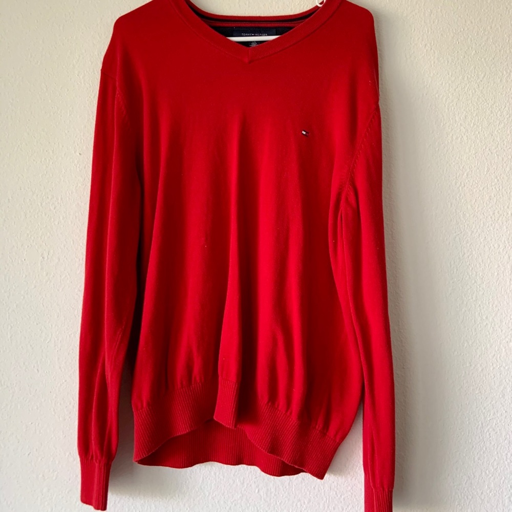 NEW Tommy Hilfiger Red Sweater